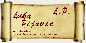 Luka Pijović vizit kartica